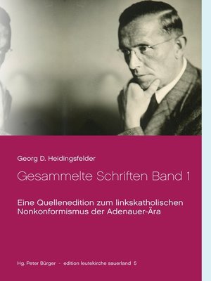 cover image of Gesammelte Schriften Band 1